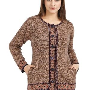 aarbee Round Neck Woollen Cardigan for Women