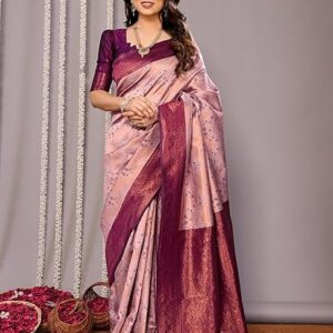 Avantika Fashion Women's Kanjivaram Style Soft Silk Banarasi Sarees With Blouse Piece For Women