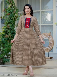 Trendy women`s Rayon Anarkali Gown