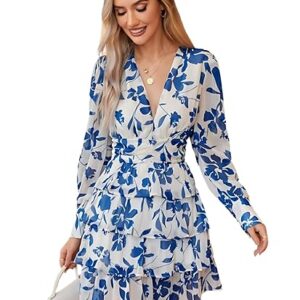 LERIYA FASHION Dress for Woman |One piece Floral Printes Long Sleeve | Summer Drass for Women | Women Dresses for Every Occation | Western Beach wear | Festive & Casual Wear ( Westarn | Printed | Every Day )