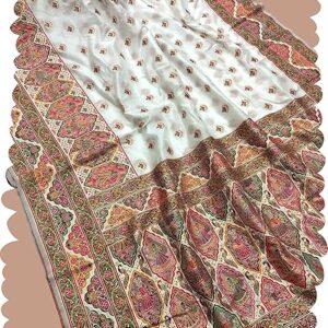 Veglari Women's Pure Soft Origanal Kanjivaram Cotton Silk White Thred Menakari Kadwa Hnad Work Luxery Silk Sarees With Blouse Piece for Wedding
